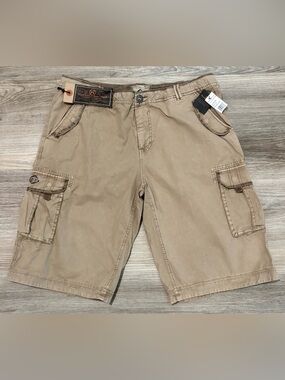 Rivet de Cru Khaki Twill Cargo Shorts size 40 MSRP $78 New with Tags